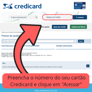 Fatura Credicard Emitir a fatura de seu cartão de crédito