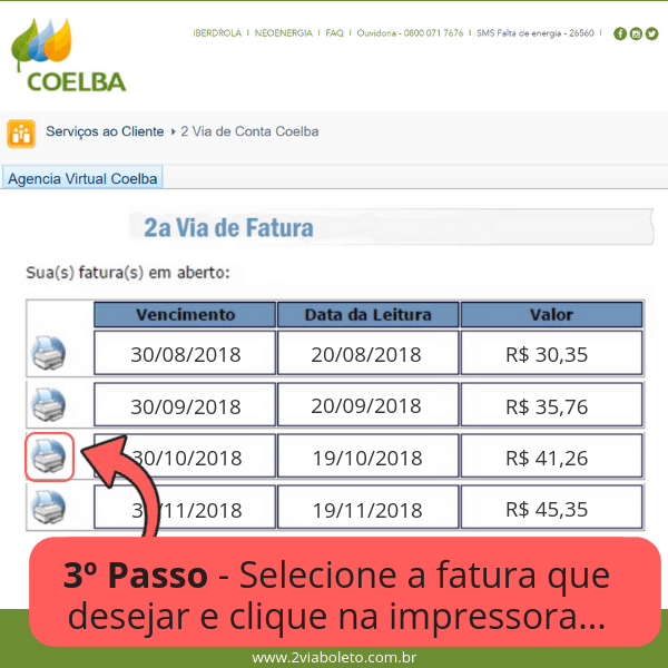 2ª Via Coelba Como Emitir A Segunda Via Da Fatura Pelo Neoenergia ...